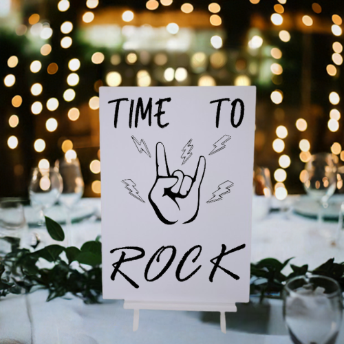 A4 size - 'Time to rock' Sign